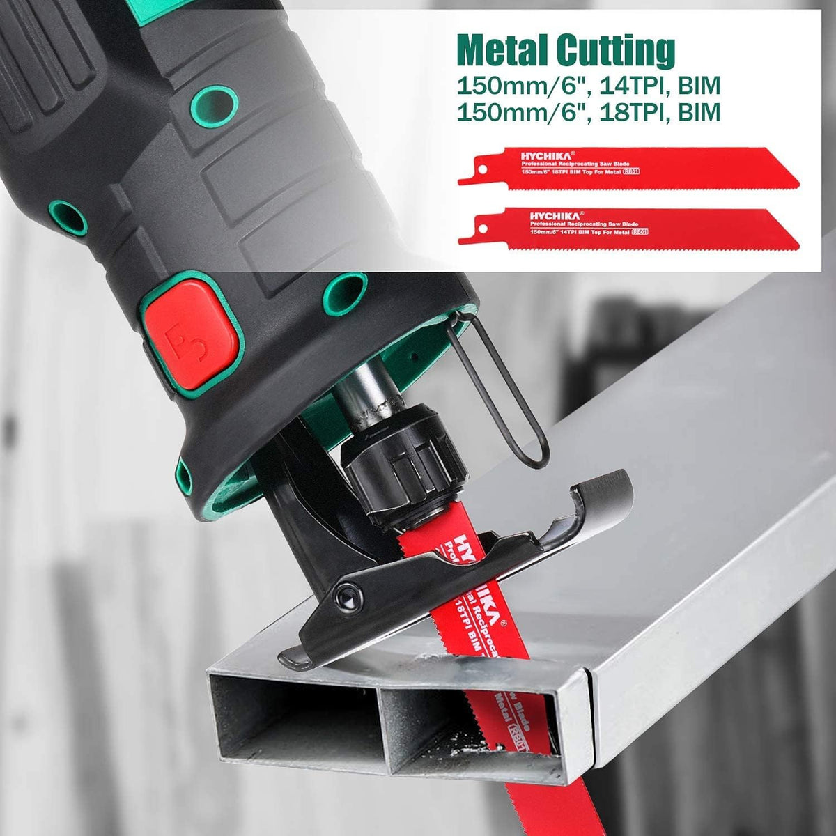 Cordless Reciprocating Saw 20V 2Ah 2 Batteries 4 Saw Blades R4500