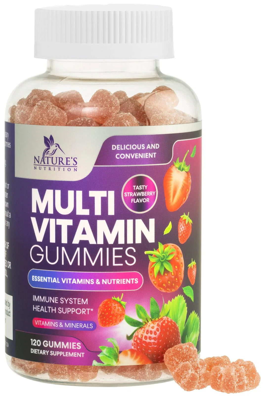 Multivitamin Gummies with Vitamins A, C, D, E, B-6, B-12, Zinc - 120 Gummies Y72770