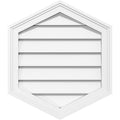 24x22W x 40x22H Vertical Peaked Surface Mount PVC Gable Vent 12/12 Pitch U476