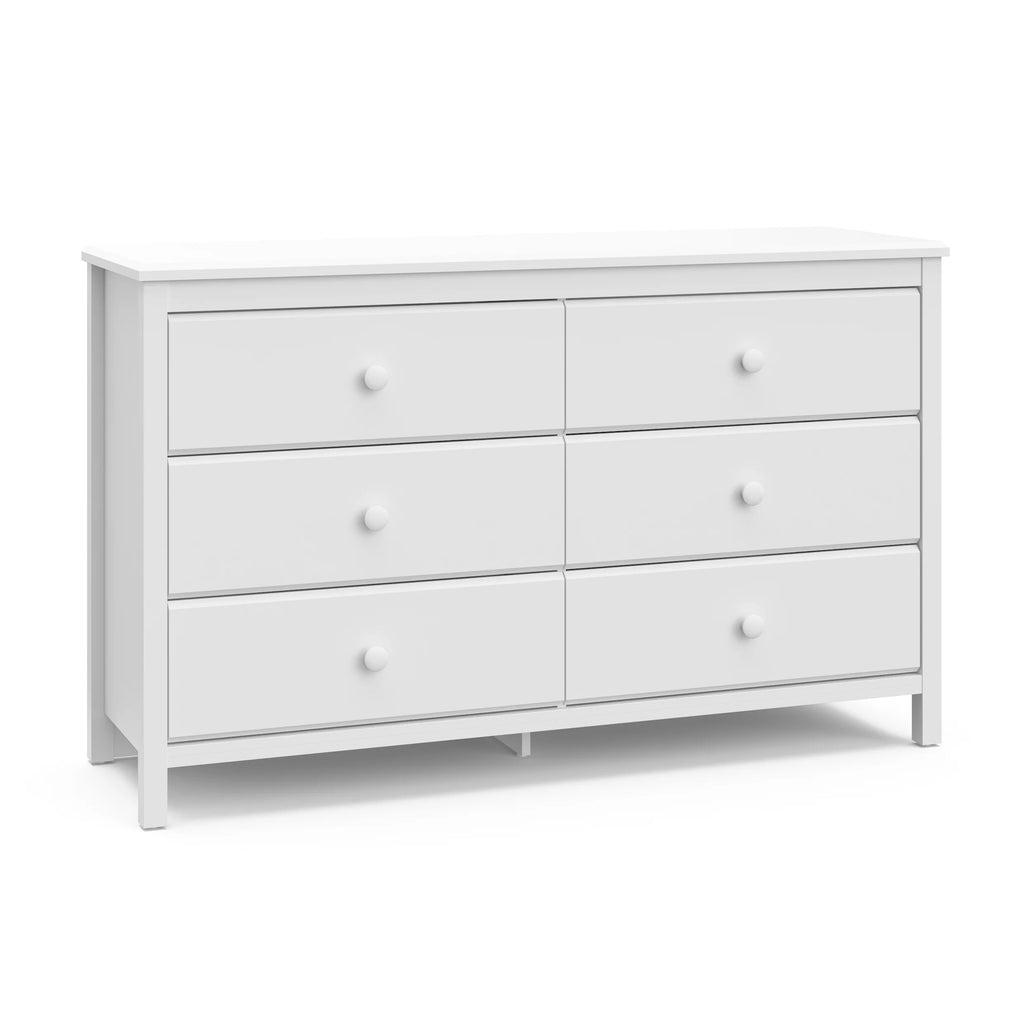 White 6 Drawer Double Dresser Z413274