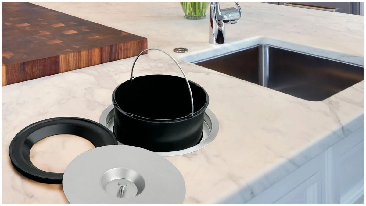 12-1/4" Counter Mount Trash/Ice Container - Stainless X4705