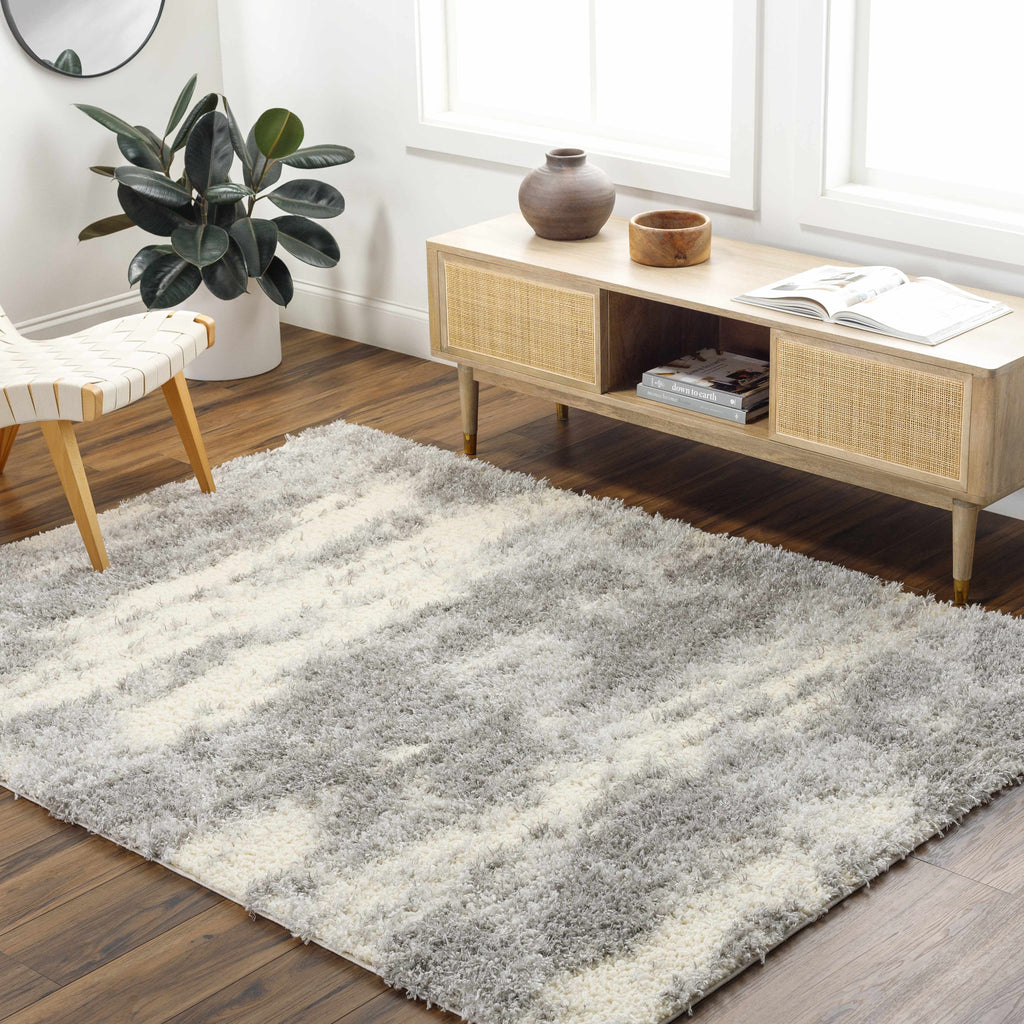 Gray Brown Plush Pile Area Rug 2' x 3' L27491