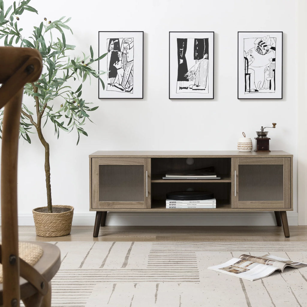 Elm Gray Wood TV Stand Z907305