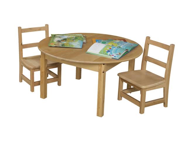 Round Hardwood Table with Legs A92092