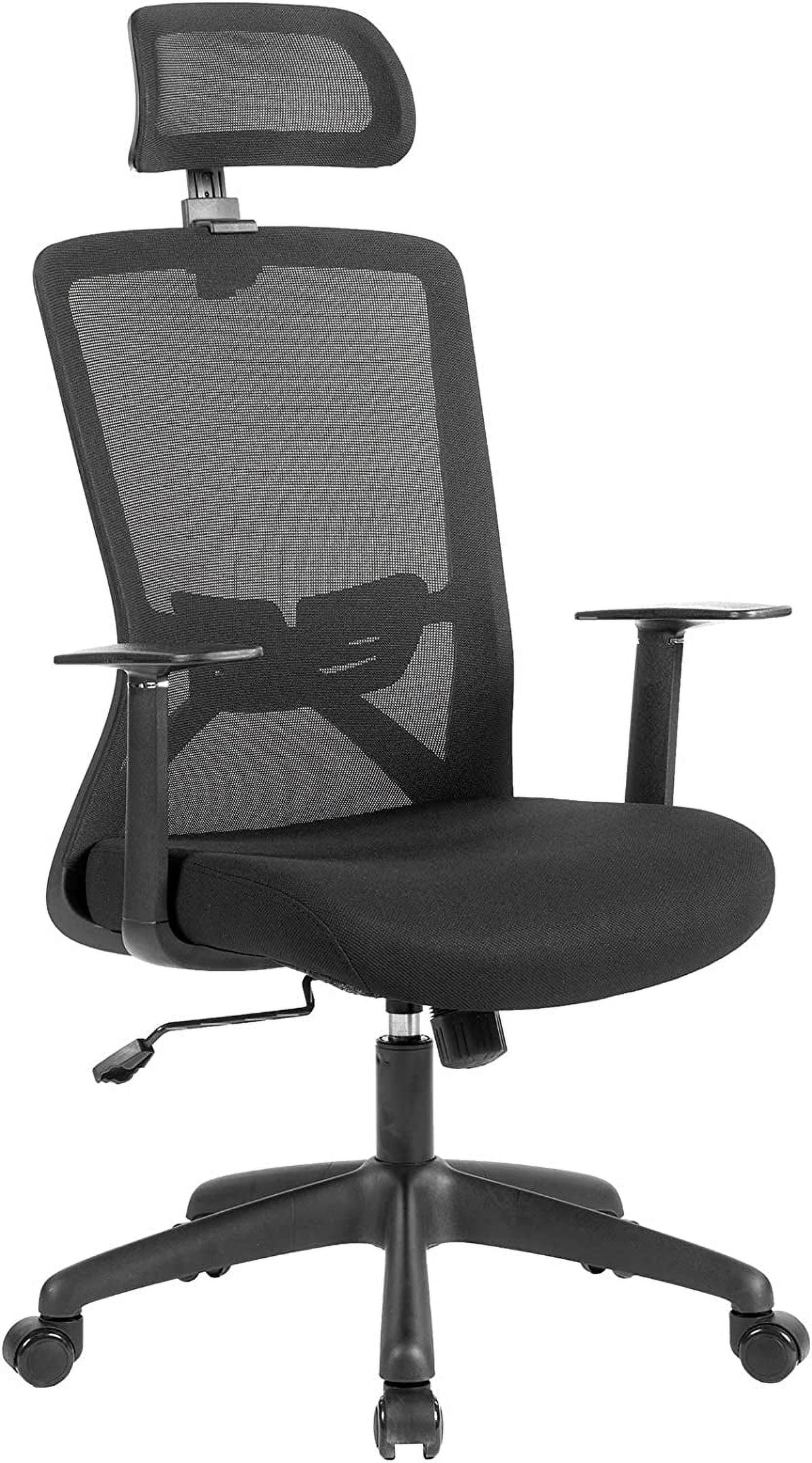 Black Ergonomic High Back Mesh Office Chair with Lumbar Support and Headrest S6695