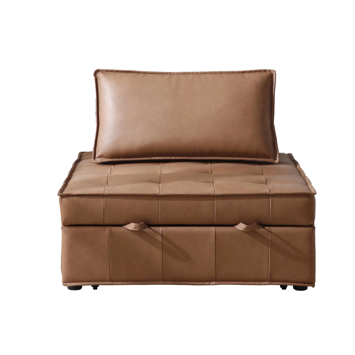 Faux Leather Ottoman Sofa Bed J51247