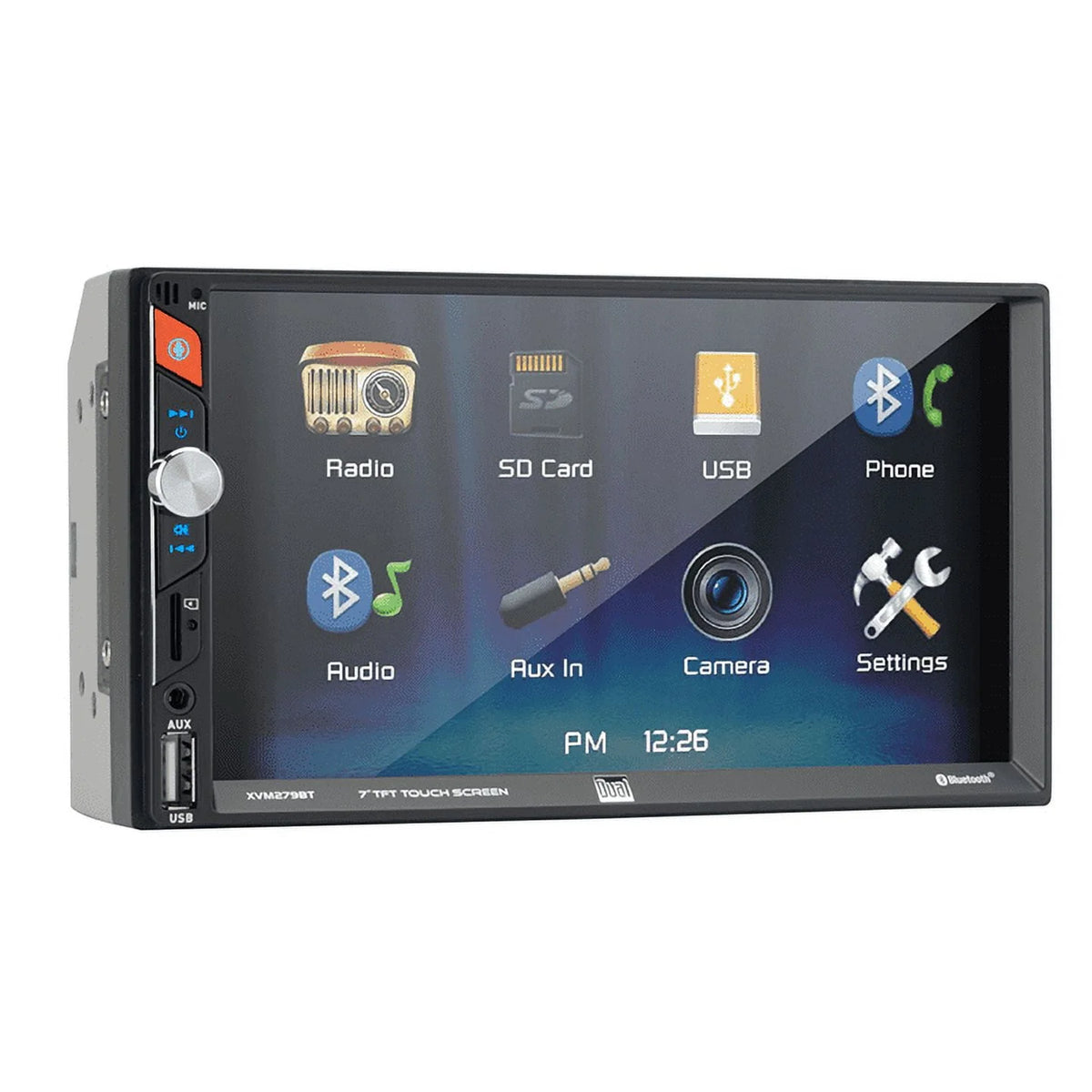 7 inch Double DIN Car Stereo with LED Touch Screen, Bluetooth U82906