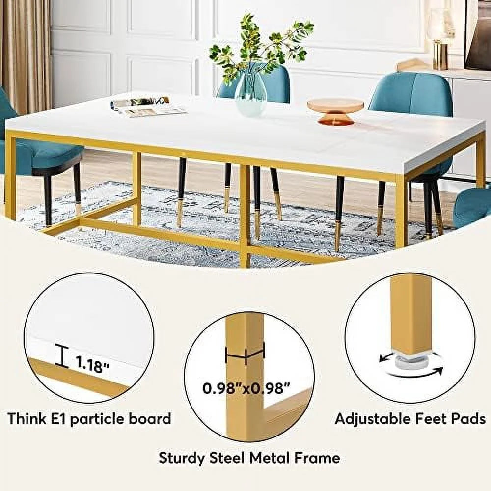 63 Inches Large Computer Desk with Thicken Frame E904