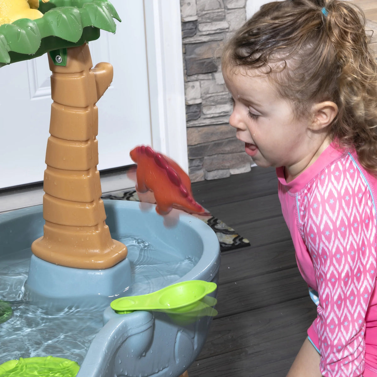 Gray Plastic Water Table with 13-piece Playset L406138