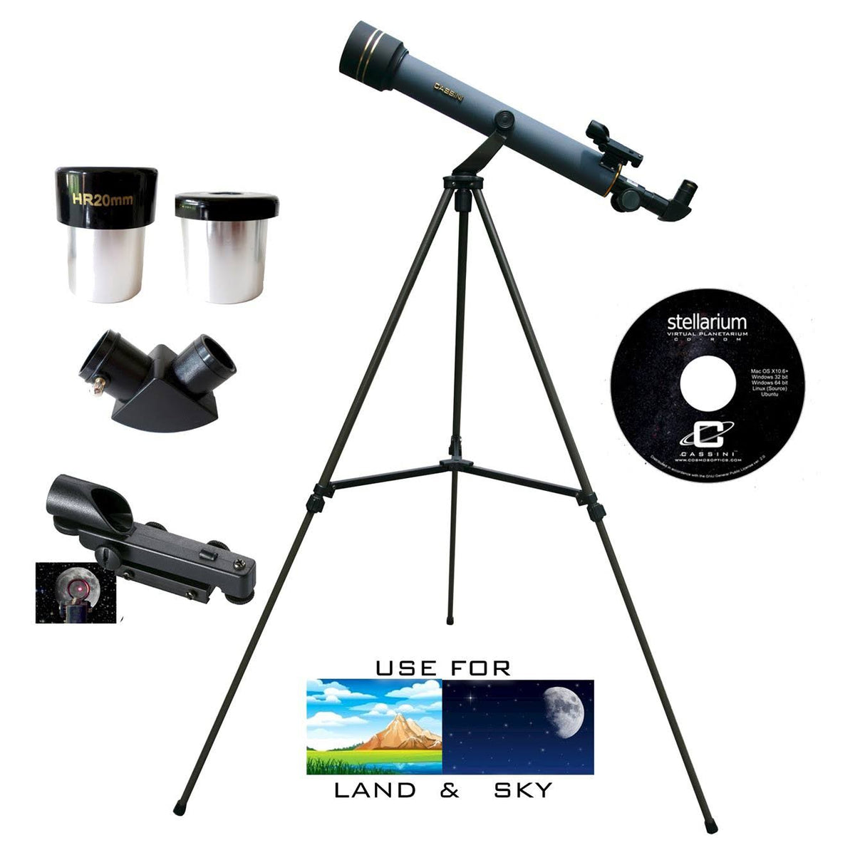 600mm x 50mm Refractor Telescope A5116