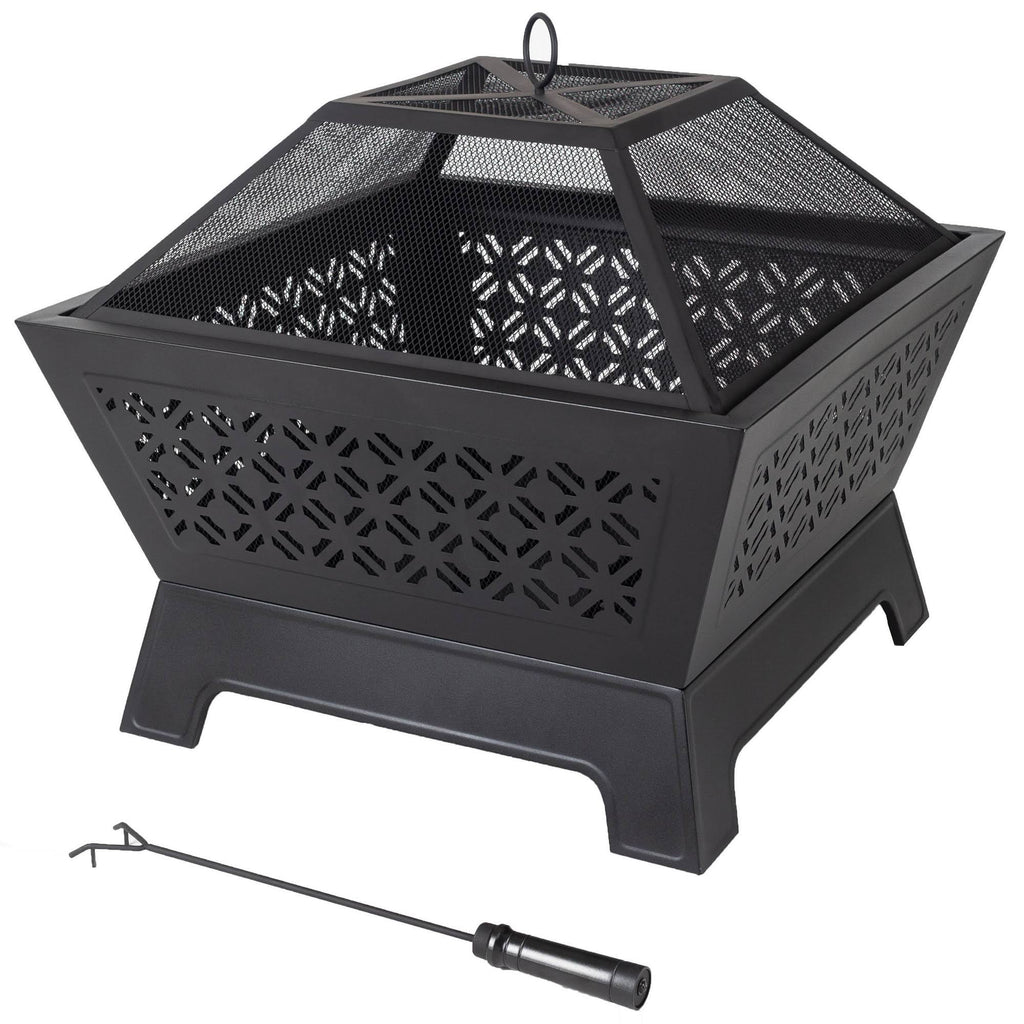 26x22 Square Wood Burning Fire Pit Y635