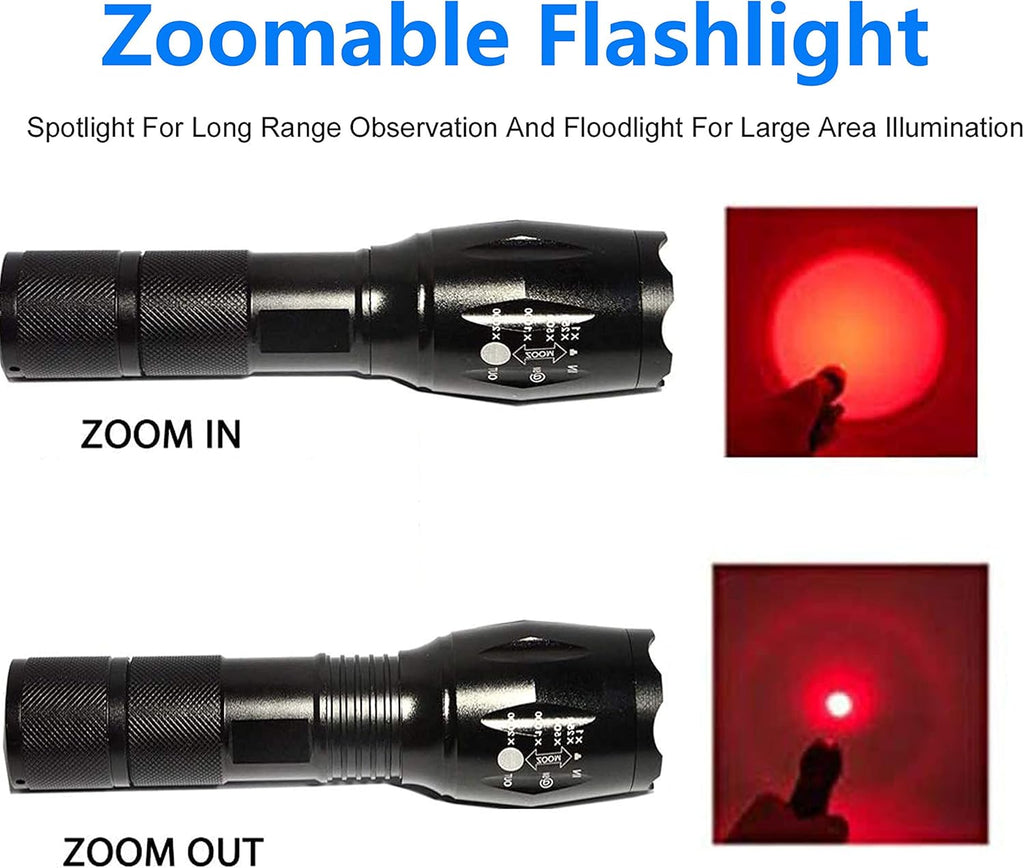 Red Light Tactical LED Flashlight with Pressure Switch F535936