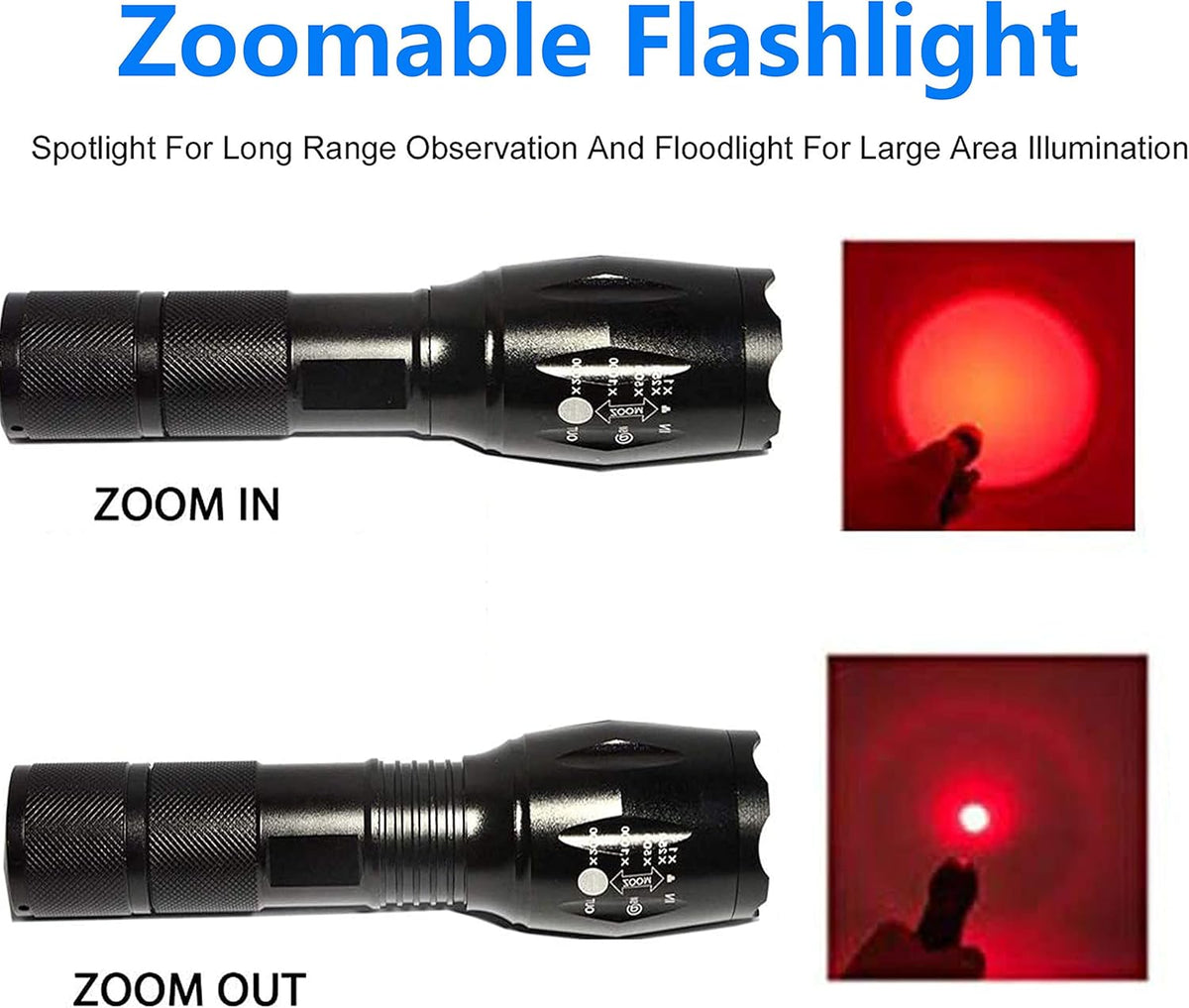 Red Light Tactical LED Flashlight with Pressure Switch F535936