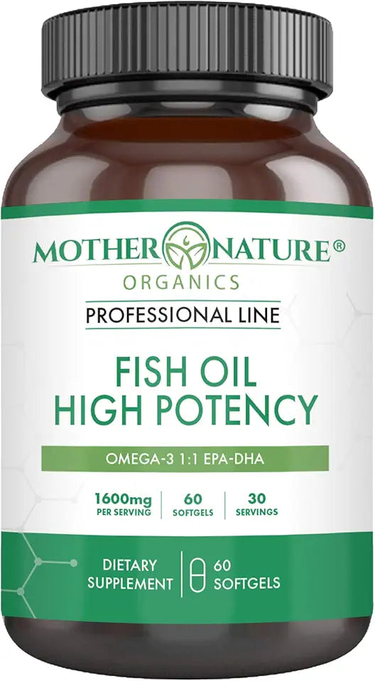 Omega 3 Fish Oil 1600mg EPA & DHA 60 Count A348