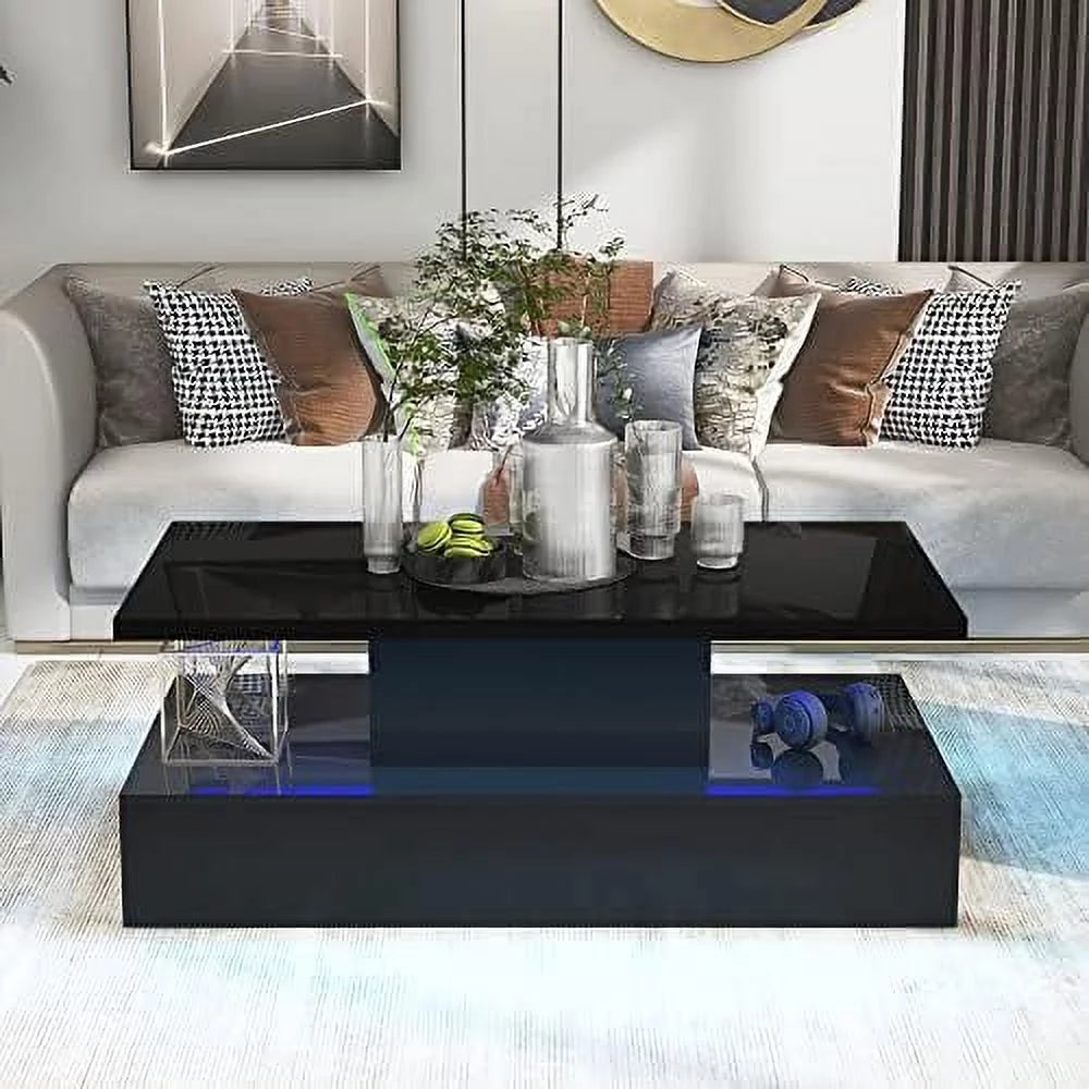 Modern High Glossy LED Coffee Table with 16 Colors Lights G2970