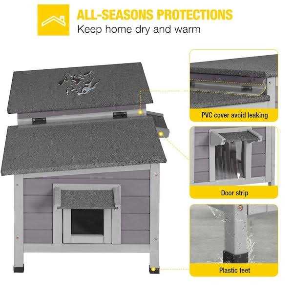 2-Room Outdoor Cat House P664