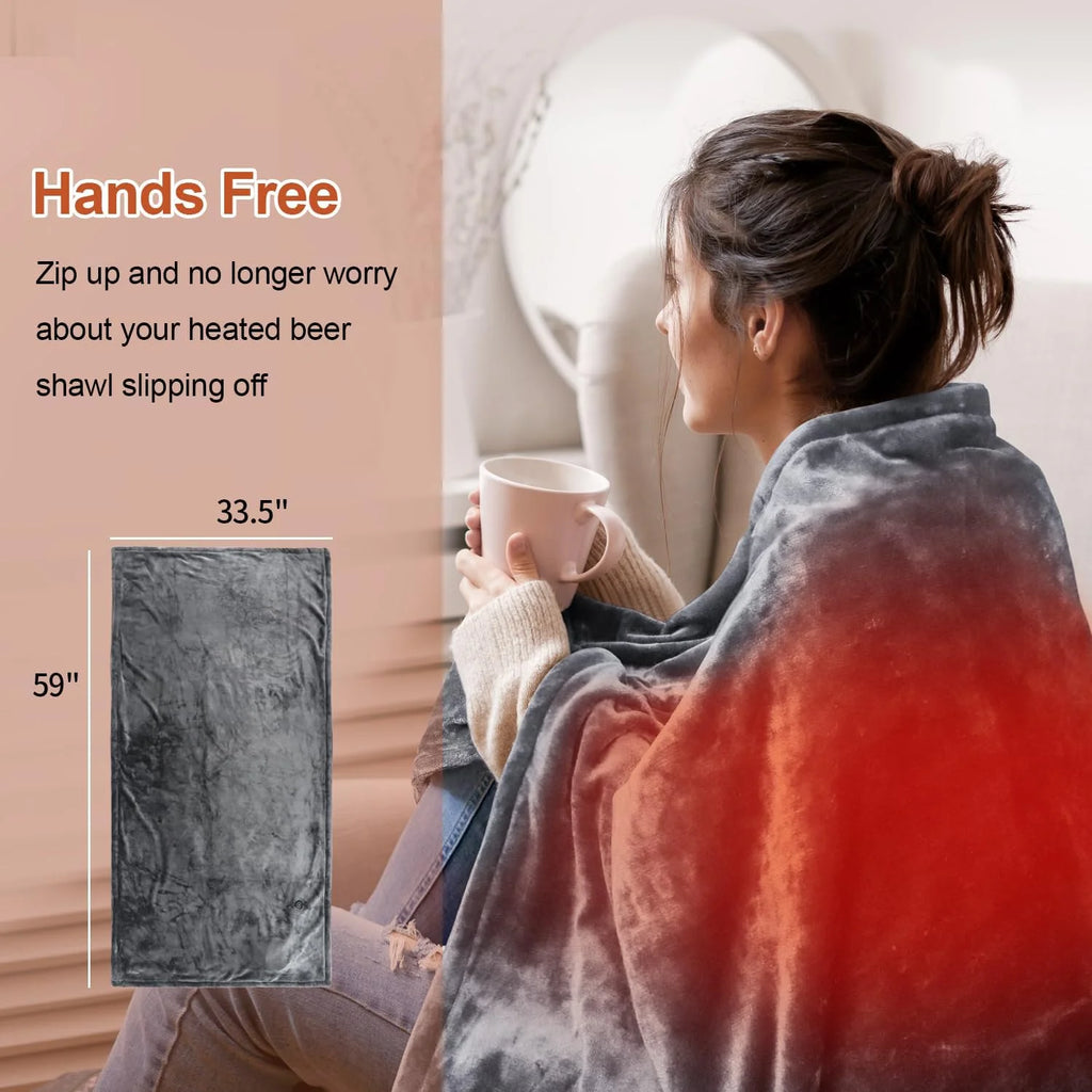 Portable USB Heated Blanket Shawl R124
