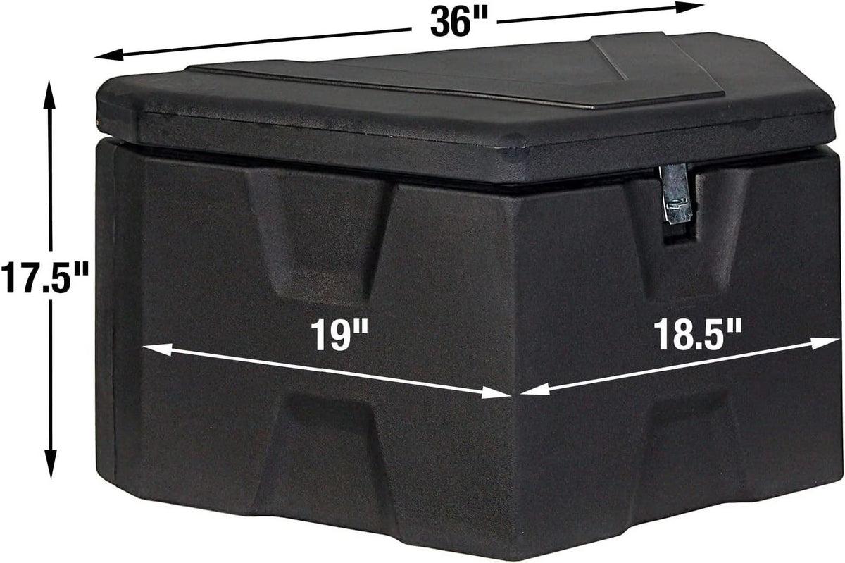 Black Trailer Tongue Tool Storage Box B44221