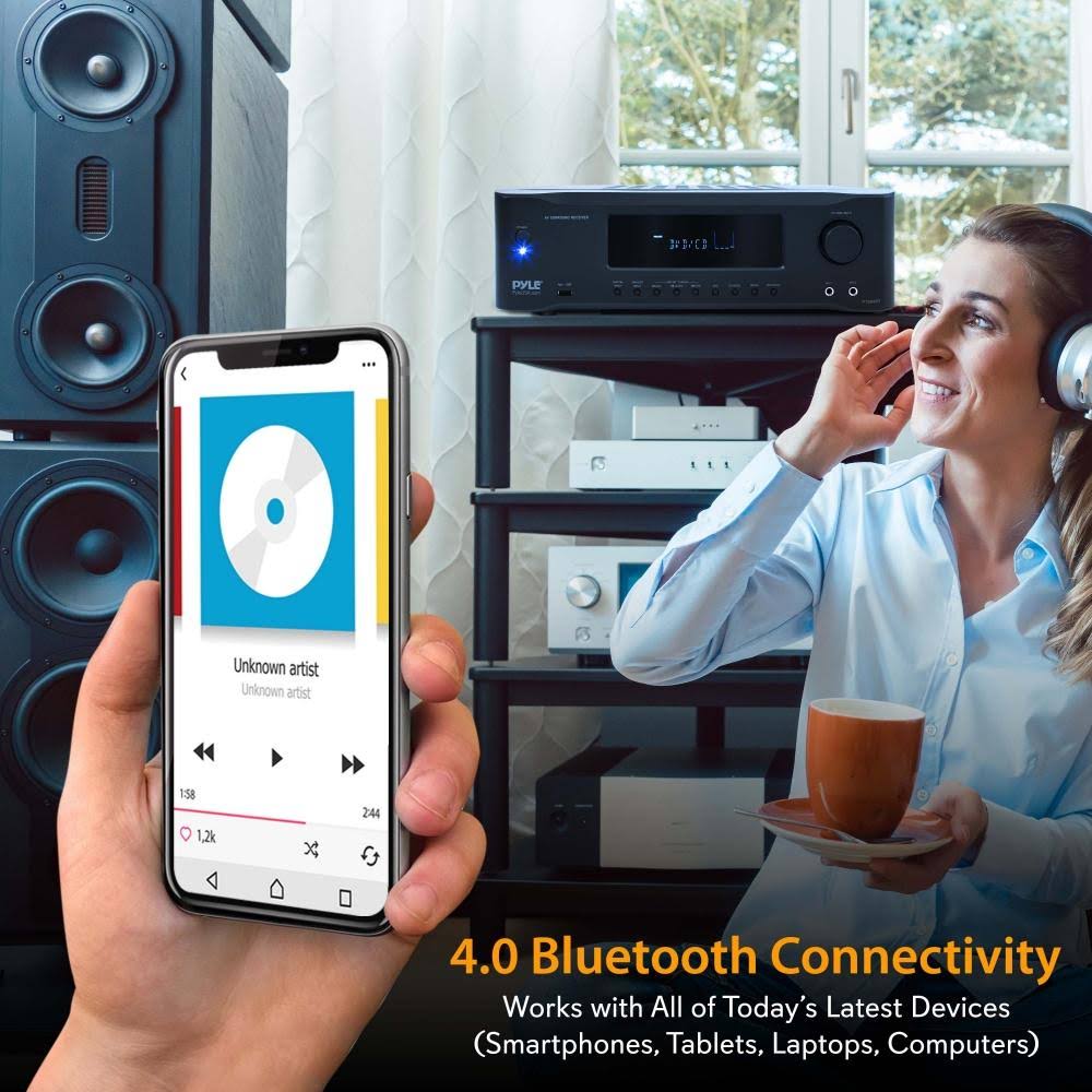 5.2-Channel Hi-Fi Bluetooth Stereo Amplifier 1000 Watt AV Receiver F986