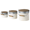Metal Set of 3 Cylindrical Box Q266