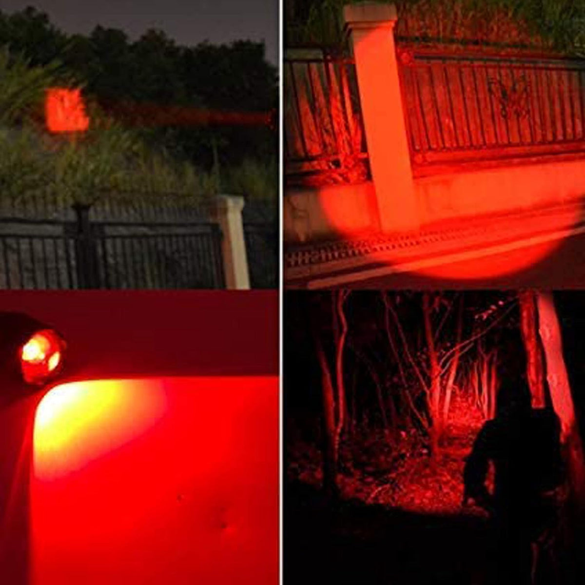 Red Light Tactical LED Flashlight with Pressure Switch F535936
