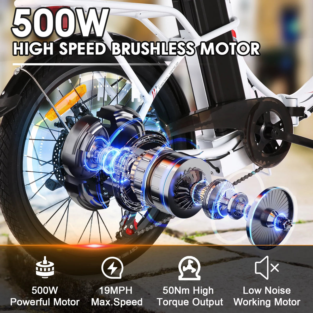 500W Folding Electric Bike for Adults L470875
