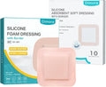 Silicone Super Absorbent Wound Dressings & Silicone Foam Dressing 4"x4" T3477