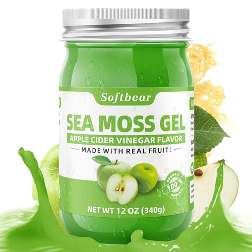Apple Flavored Sea Moss Gel 12 OZ Organic Vegan P92582