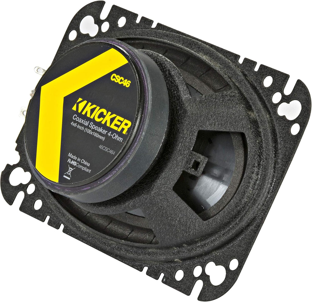 4 x 6 150 Watt 2-Way Car Audio Coaxial Speakers with Polypropylene Cone, Pair Pack of 2 G700946