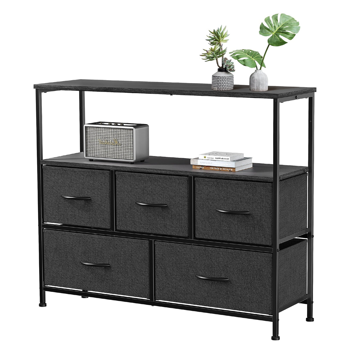 5 Drawer Dresser with Wood Top F648583