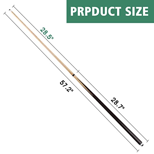 36inch 58inch Hardwood Billiard Cue Sticks Set of 2 O296