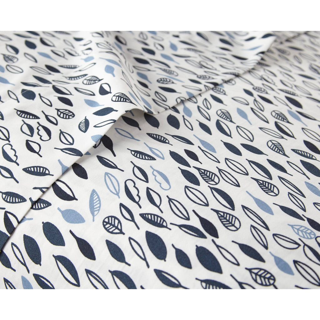 Blue 4-Piece Printed Bed Sheet Set H8537