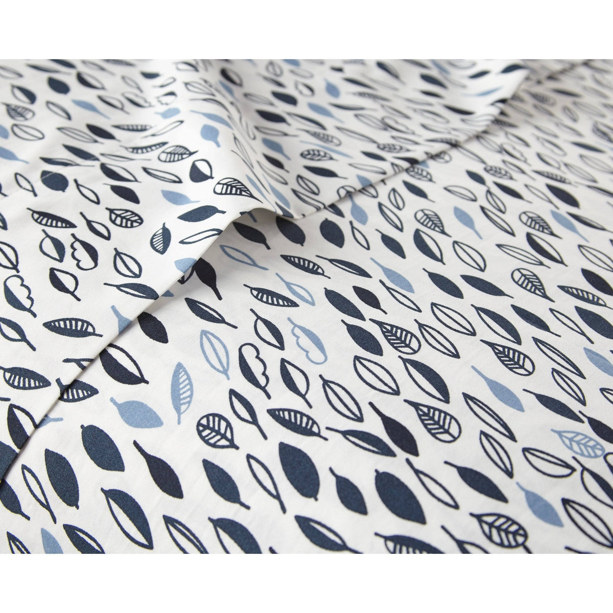 Blue 4-Piece Printed Bed Sheet Set H8537