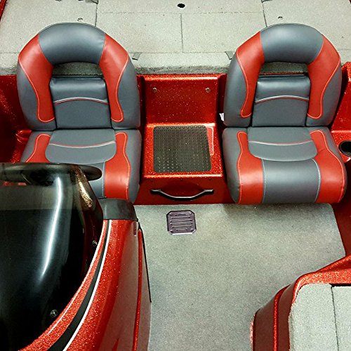 Compact Bass Boat Seats (Charcoal & Blue) B3662