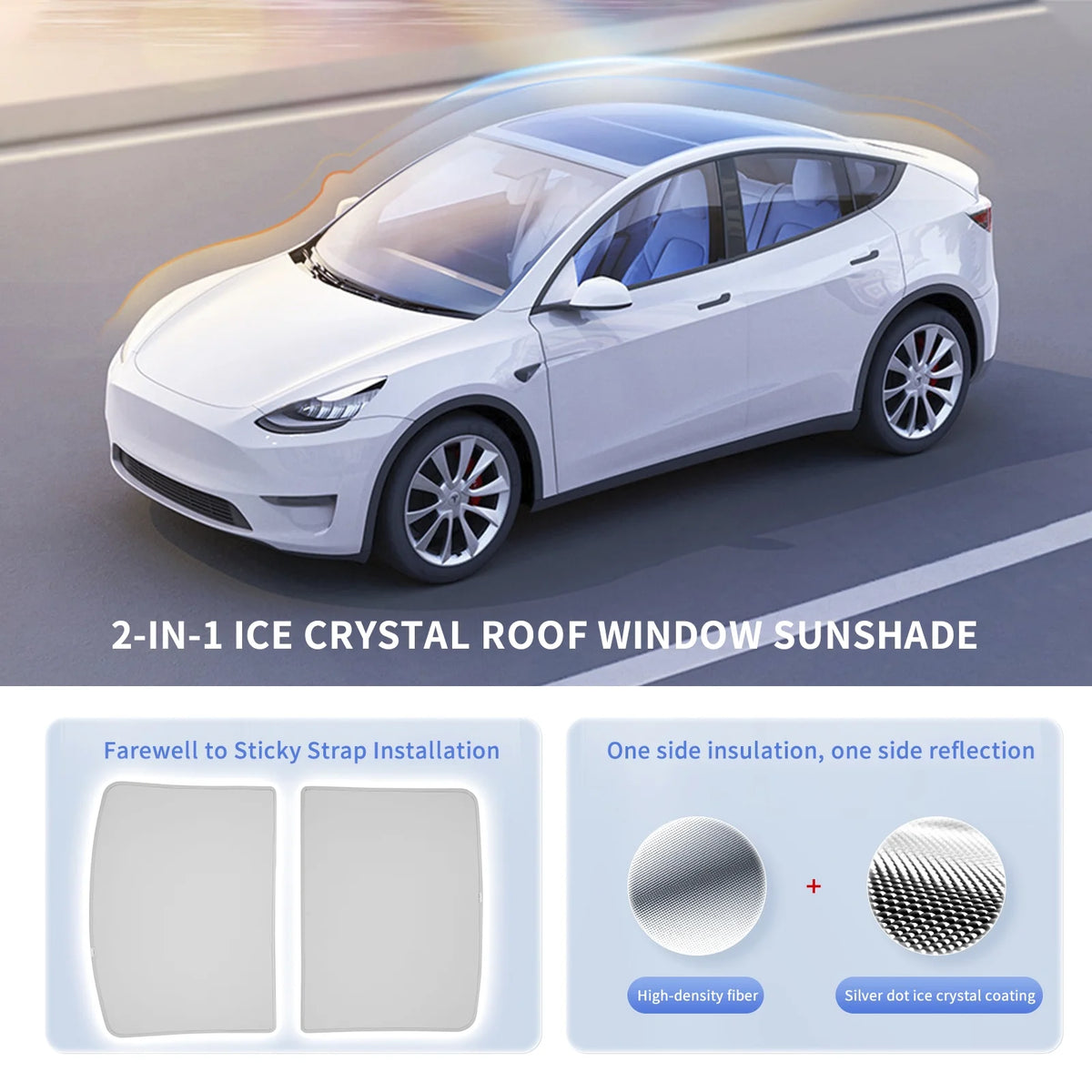 Foldable Roof Sunshade for Tesla Model Y V998