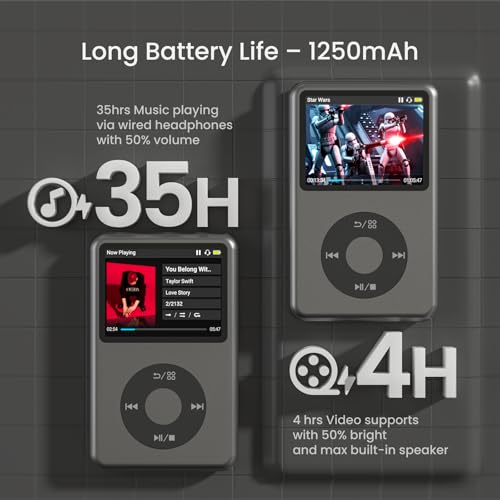 128G Bluetooth Digital Music Player Black F9282