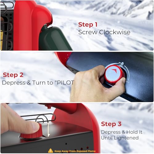 Red 12000 BTU Portable Propane Heater P560
