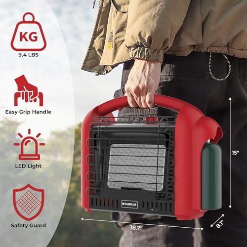 Red 12000 BTU Portable Propane Heater P560
