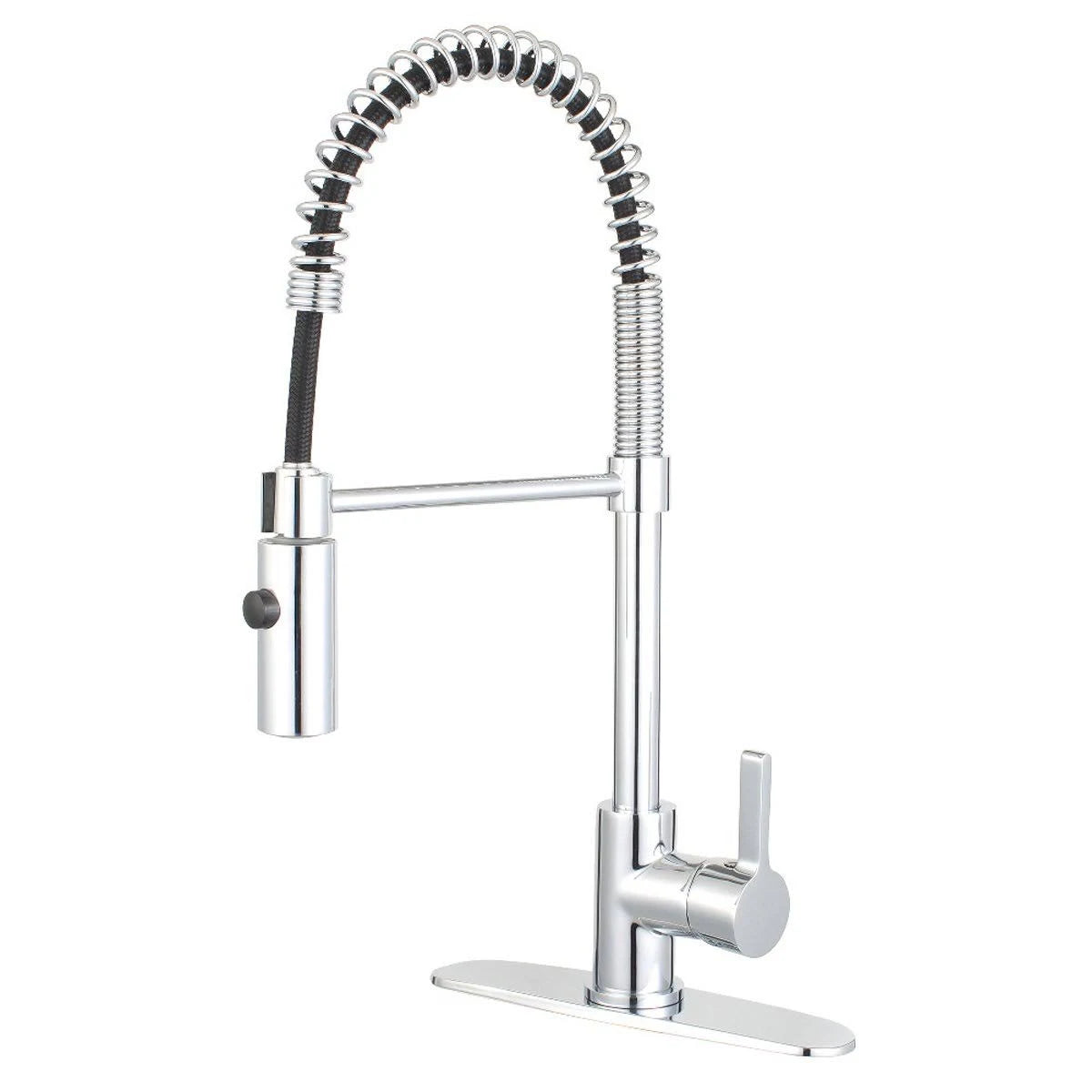 Satin Nickel Kitchen Faucet with Pull-Down Sprayer P791463