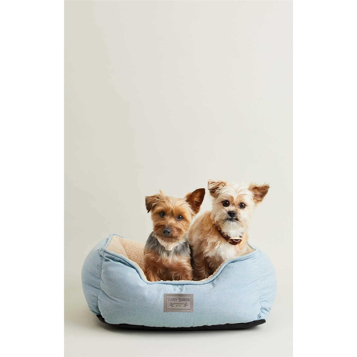 Blue Chambray Sherpa Pet Bed F10272