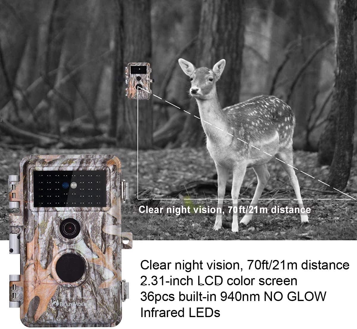 4-Pack 24MP 2304x1296P MP4 Video Trail Cameras M93643
