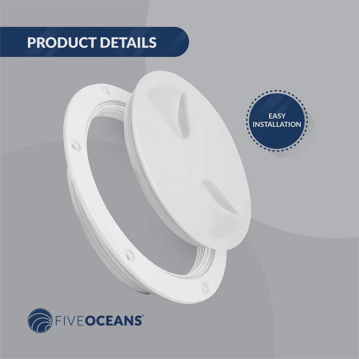 6" Round Marine Boat Hatch with Detachable Cover I60642