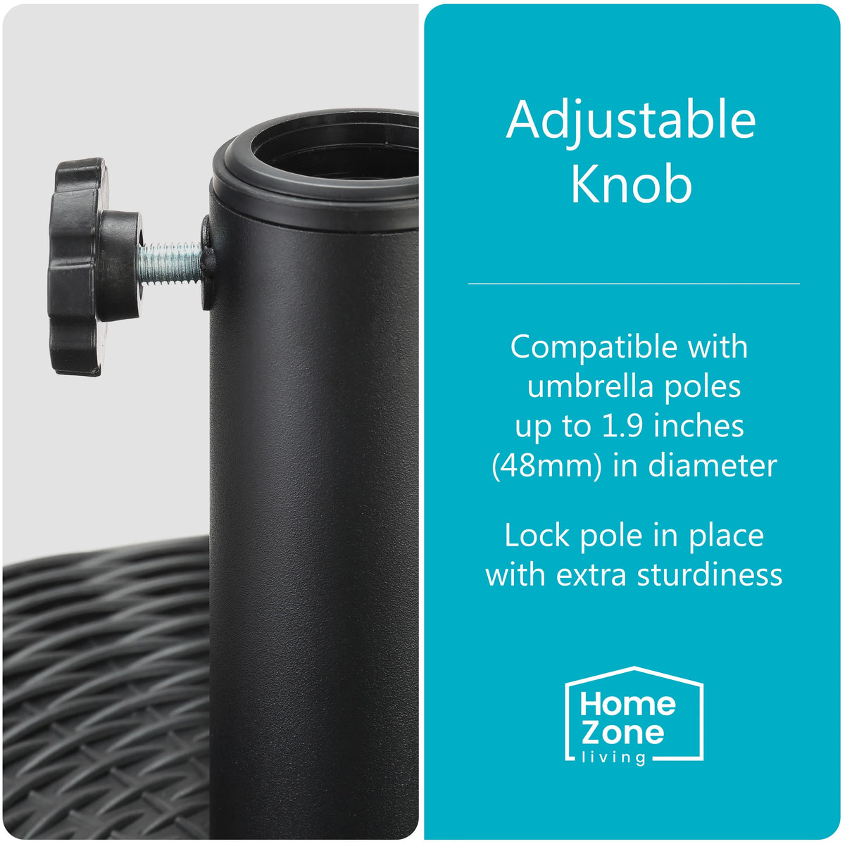 17L Circular Central Pole Umbrella Base with Steel Holder J1045