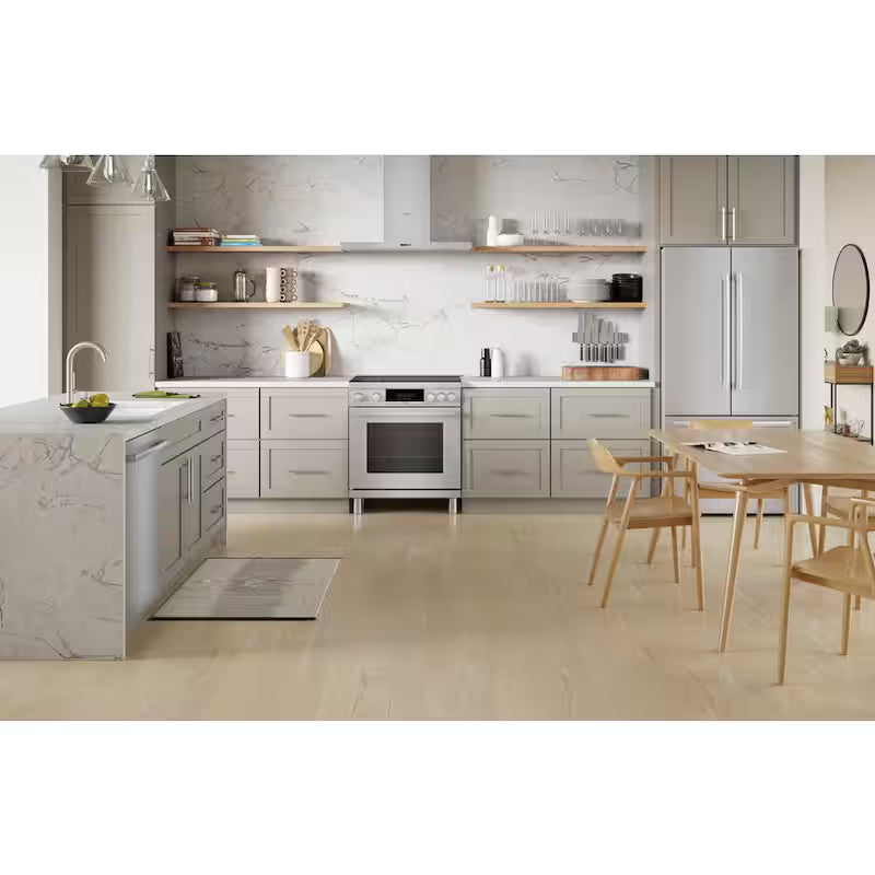30 in. 3.9 cu ft 4 Element Freestanding Induction Range in Stainless Steel M81238