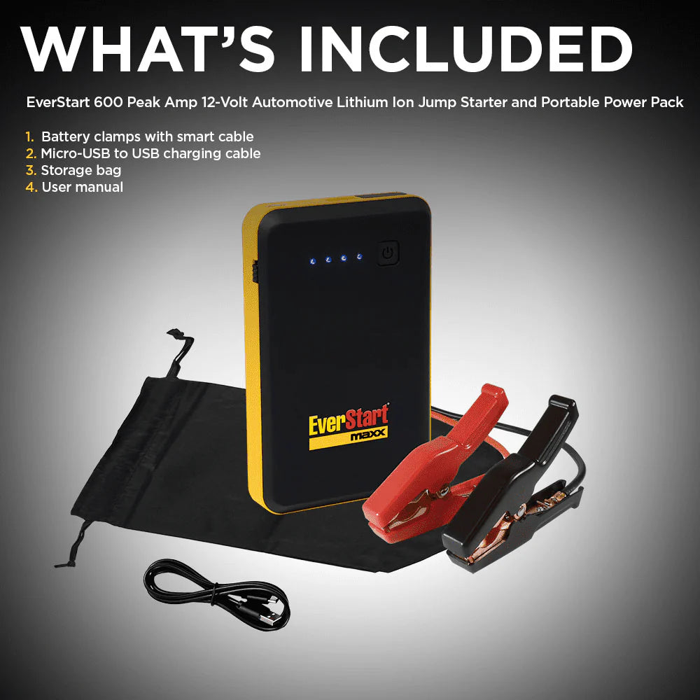 12V Lithium Ion Jump Starter and Portable Power Pack Y9656