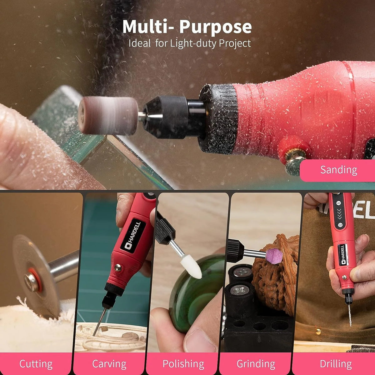 5-Speed Cordless Rotary Tool Kit with 61 Accessories L473059