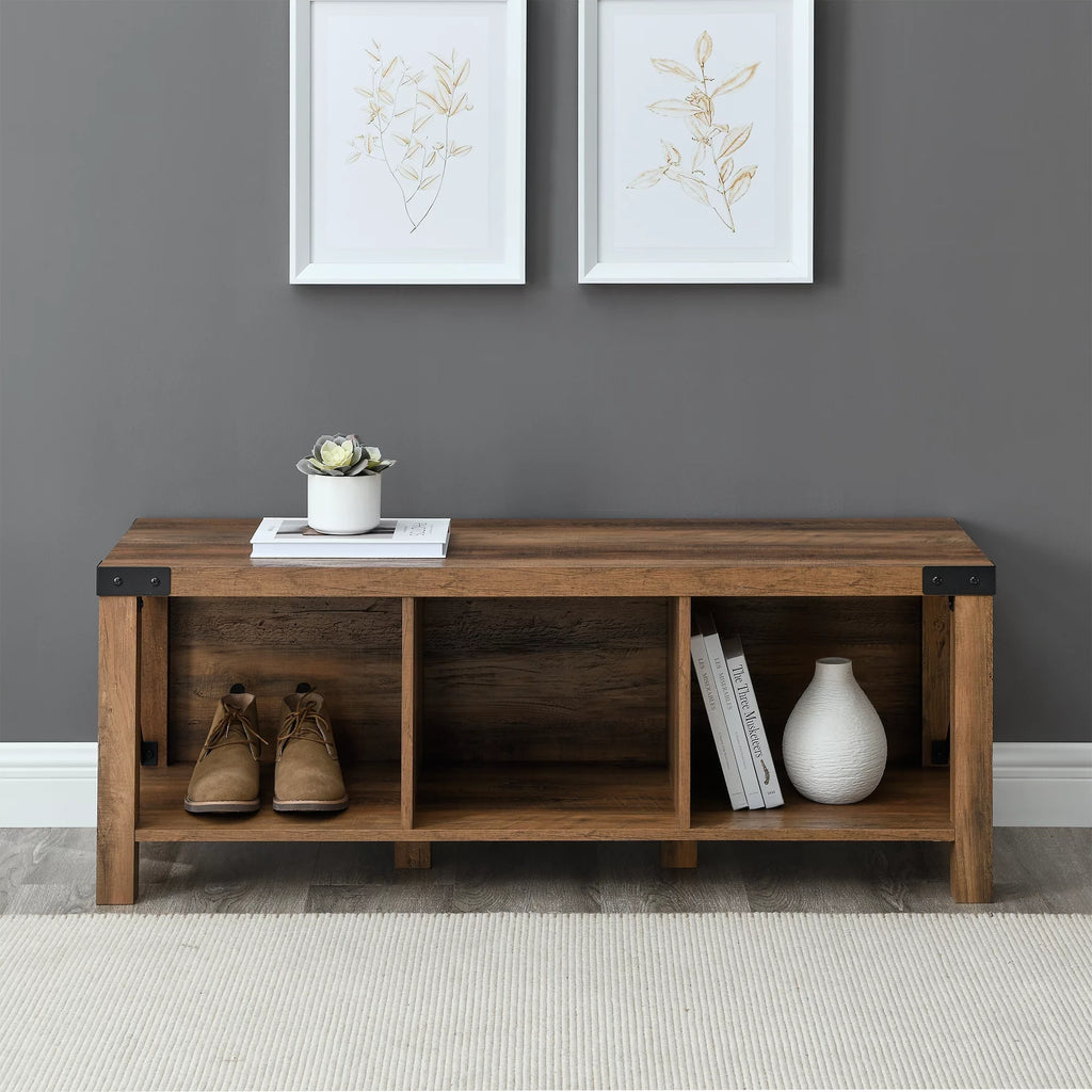 Brown Storage Bench P520122