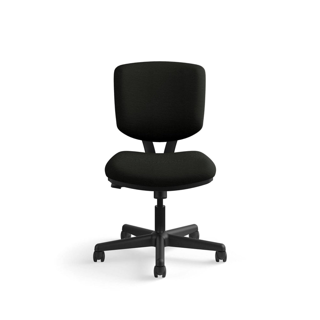 Black Plastic Leather Task Chair U877105