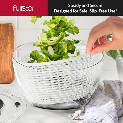 6.3 Quart White Salad Spinner F9315