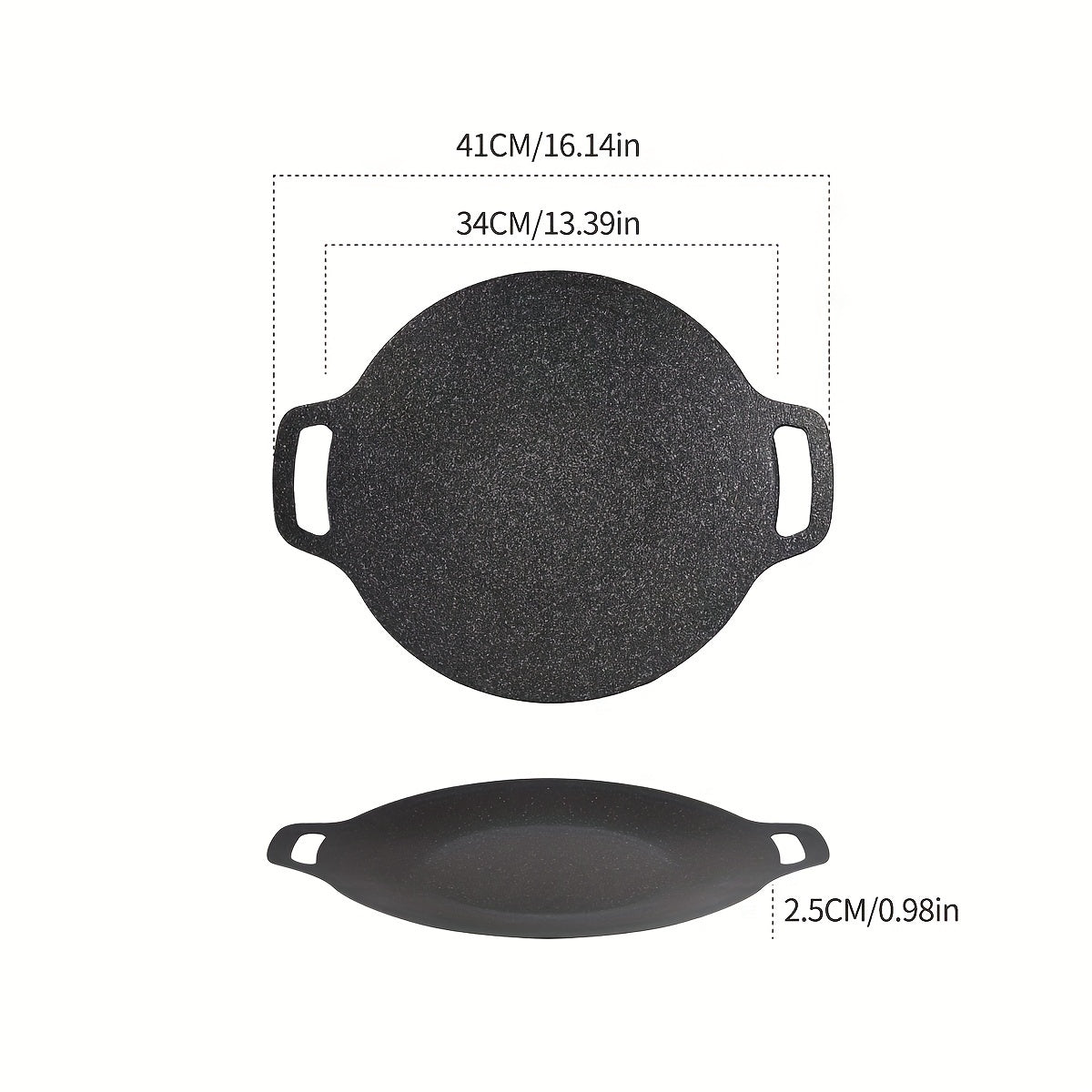 Non-stick Coating Round BBQ Grill Pan Y260